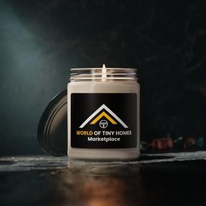 World of Tiny Homes Logo Candle | Scented Soy Candle 9oz