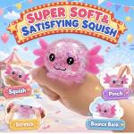 Axolotl Squishy Toy,Lying Pose Axolotl Squishy Toy for Kids & Adults